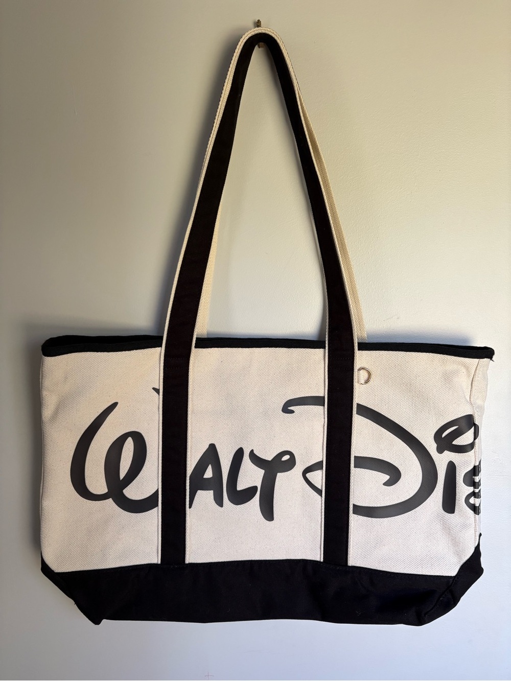 Disney World Logo Mania Parks After Dark Canvas Tote NWOT